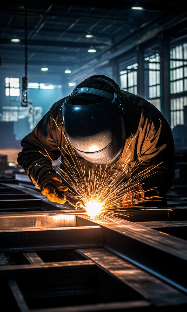 Afkar welder fabricating steel