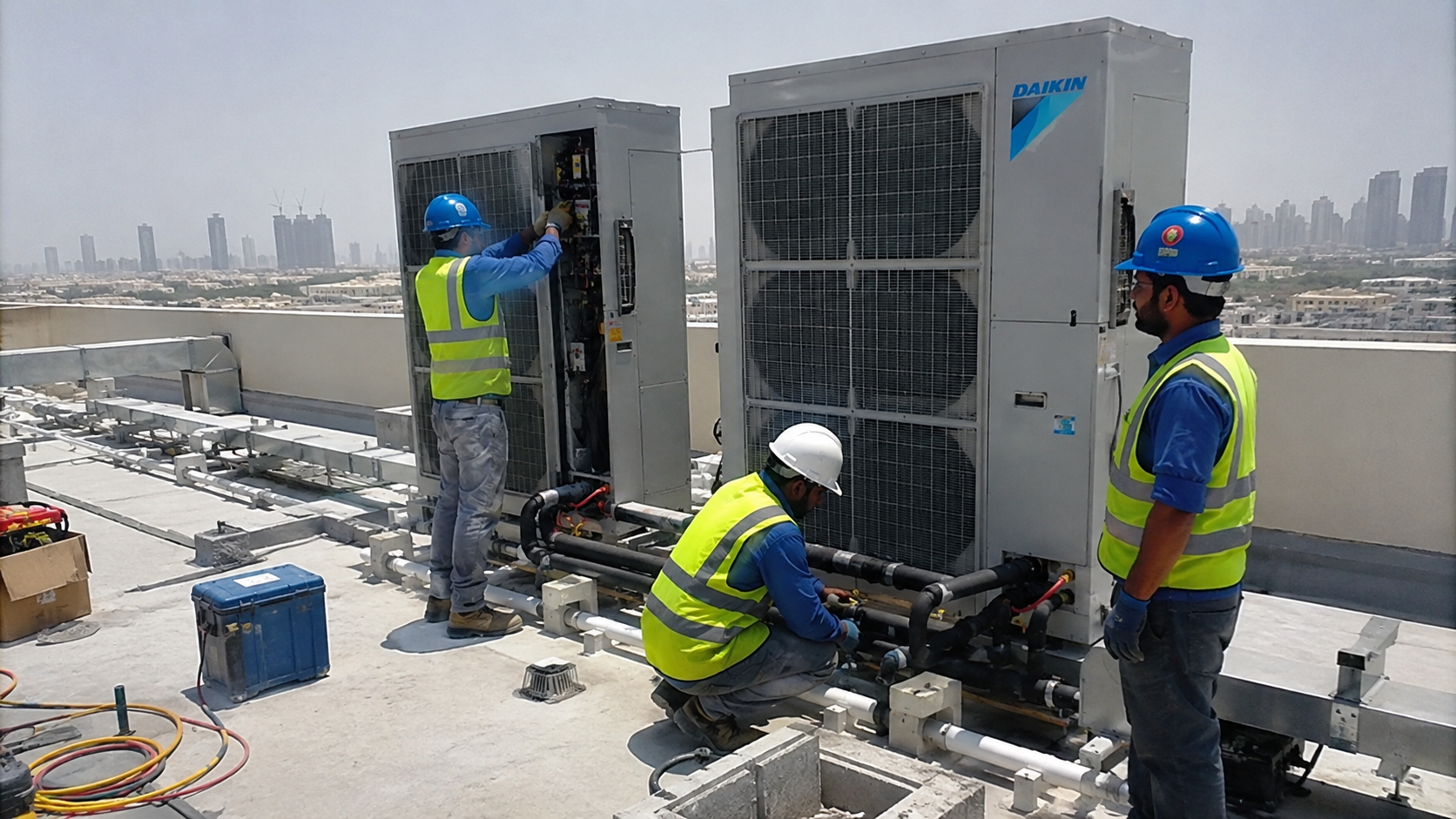 Afkar maintenance team at work
